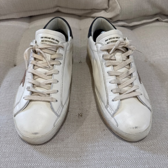 Golden Goose Sneakers in white Nappa leather with suede star. EU45 - Picture 2 of 4